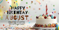 White Birthday Celebration Obraz udostępniany na Facebooku Template