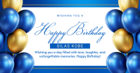 White Birthday Celebration Obraz udostępniany na Facebooku Template