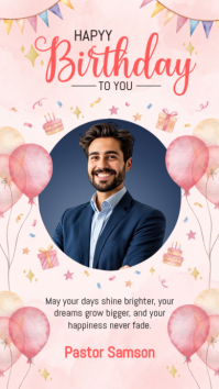 Branco Birthday Celebration Instagram 快拍 Template