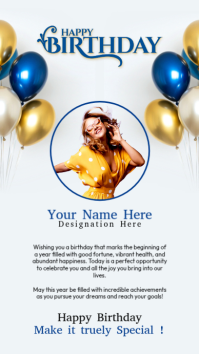 Hvid Birthday Celebration Instagram Story Template
