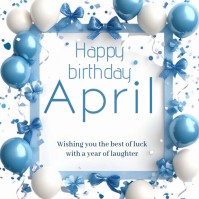 White Joyful Birthday Celebration Logo 徽标 template