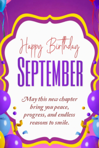 White Birthday Celebration Плакат Template