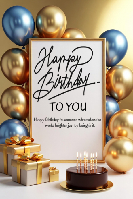 Plantilla de White Joyful Birthday Celebration Poster | PosterMyWall