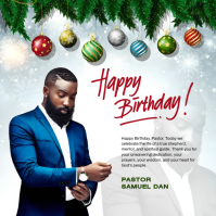 White Joyful Birthday Celebration Square (1:1) template