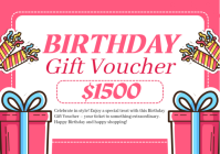 Hvid Birthday Gift Voucher A4 Template