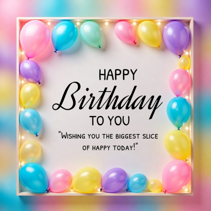 White Joyful Birthday Greeting Instagram Post Template | PosterMyWall