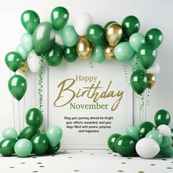 White Joyful Birthday Greeting Poster Logo Template | PosterMyWall