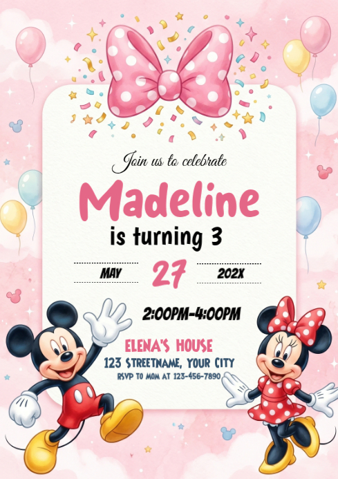 White joyful birthday party a4 Template | PosterMyWall