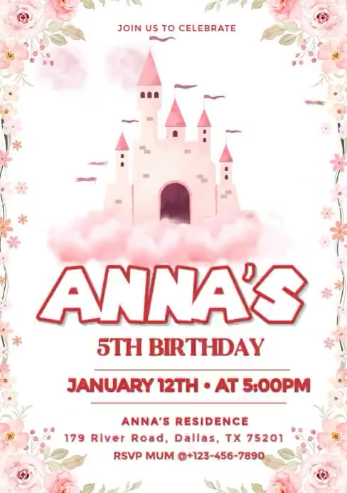 White Joyful Birthday Party A4 Video Template | PosterMyWall