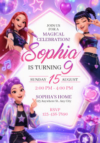 Wit Birthday Party A5 Template