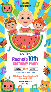 White Joyful Birthday Party Instagram Story template