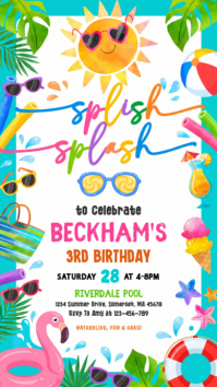 White Joyful Birthday Party Instagram Story template