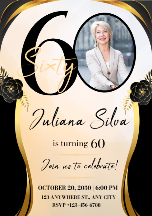 Copy of White Joyful Birthday Party Invitation A4 | PosterMyWall