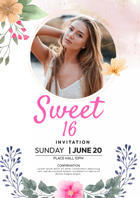 White Joyful Birthday Party Template A4 | PosterMyWall