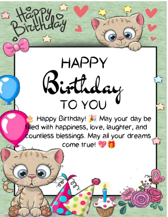 White Joyful Birthday Poster Flyer Template | PosterMyWall