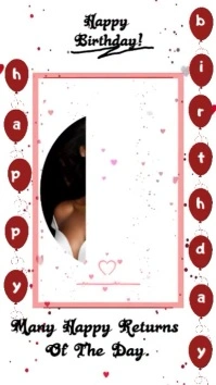 White Joyful Birthday Status Video Editing  Instagram Story template
