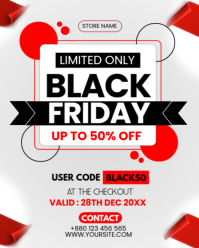 White Joyful Black Friday Instagram Portrait template