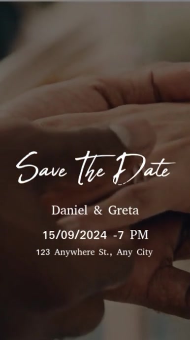 White Joyful Black White Romantic Mobile Video Wedding Invitation Instagram Reel template