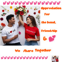 White Joyful Bond And Friendship  Instagram P template