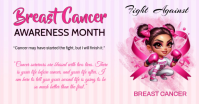 White Breast Cancer Awareness Image partagée Facebook Template