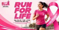White Breast Cancer Charity Run Isithombe Esabiwe ku-Facebook Template