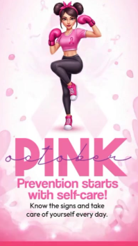White Joyful Breast Cancer Instagram Story template