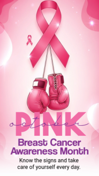White Joyful Breast Cancer Instagram Story template