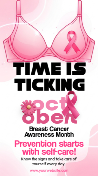 White Joyful Breast Cancer Instagram Story template