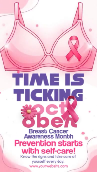 White Joyful Breast Cancer Instagram Story template