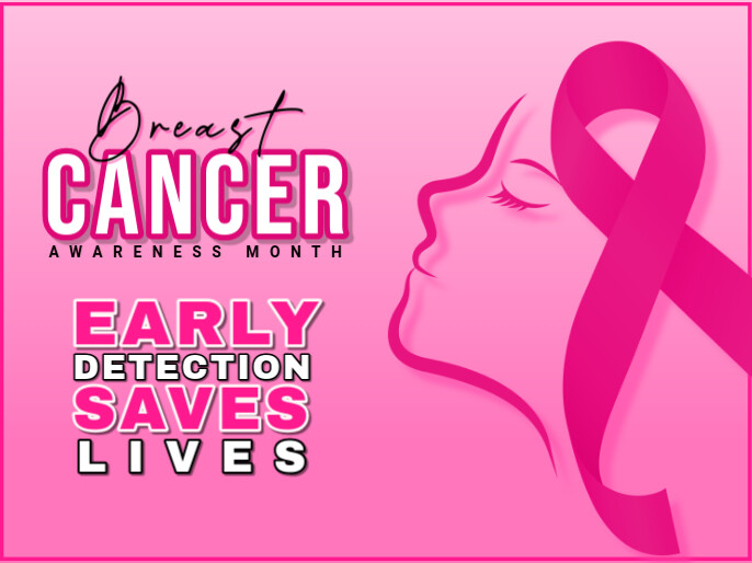 White Joyful Breast Cancer  Presentation Voorlegging template