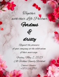 White Joyful Bridesmaid Invitation Flyer (us Letter) template