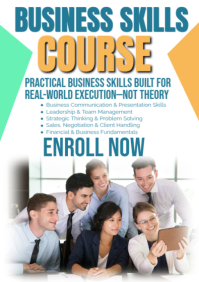 白色 Business Skills Course A2 Template