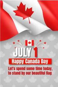 White Joyful Canada Day  Pinterest Graphic template