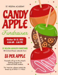 สีขาว Candy Apple Fundraiser Volante Template