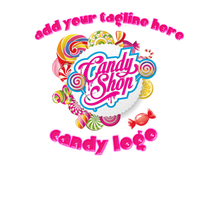 White Joyful Candy Logo Logo template