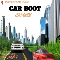 White Joyful Car Boot Sale Instagram Post template