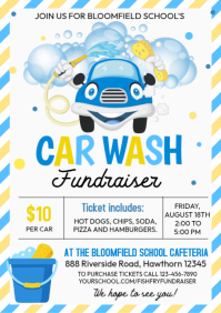 Blanco Car Wash Fundraiser A4 Template