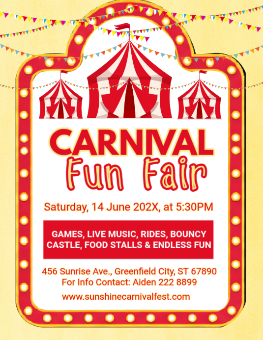 Carnival Fun Fair Template | PosterMyWall