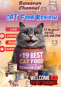 White Joyful Cat Food Review Youtube A4 template