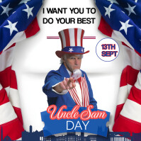 Editable Uncle Sam Uncle Sam Day Template | PosterMyWall