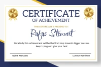 White Joyful Certificate Label Étiquette template