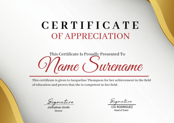 Plantilla de White Joyful Certificate Of Achievement A4 | PosterMyWall