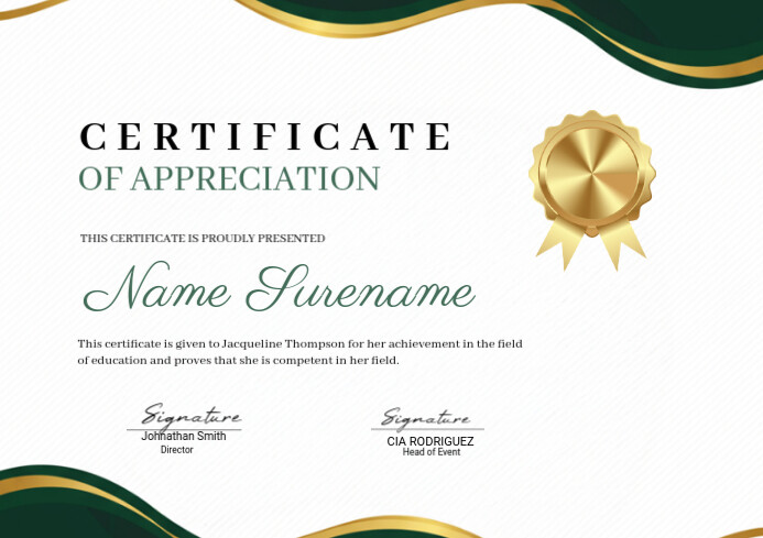 Copy of White Joyful Certificate Of Achievement A4 | PosterMyWall