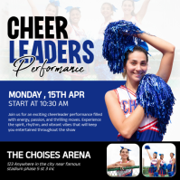 White Joyful Cheerleader Performance Instagram Post template