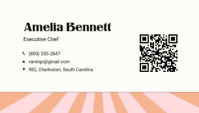 White Chef Business Card Visitkort Template - Page 2