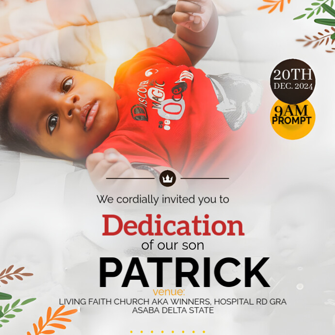 Dedication Posts White Joyful Child Dedication Instagram Post Template | PosterMyWall