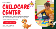 White Joyful Childcare Center Facebook Shared Image template