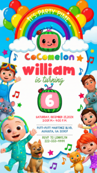 White Joyful Children's Birthday Party Instagram Story template
