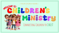 White Joyful Children's Ministry Digital Display (16:9) template