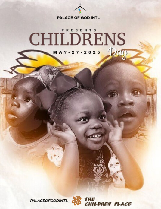 Copy of White Joyful Children Day Flyer (us Letter) | PosterMyWall